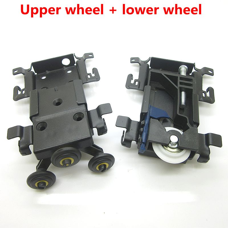 Oude Kast Schuifdeur Katrol Wiel Runner Kast Kledingkast Moving Deur Bodem Katrol Lagere Wiel Roller Runner: (black) One set