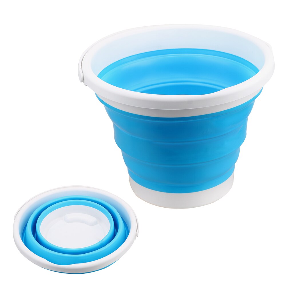 Car Wash Bucket for Tourism Outdoor Fishing Camping Portable Save Space Round Bathroom Kitchen Bucket Foldable Bucket