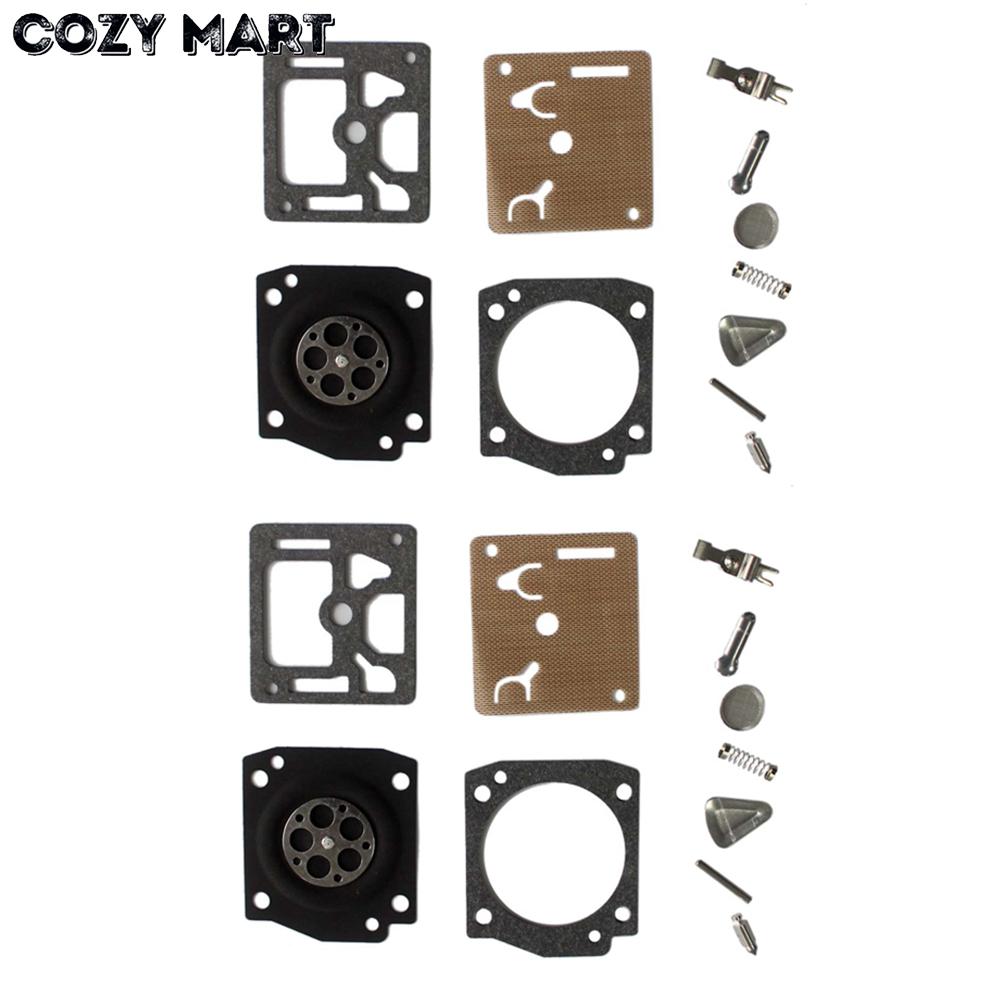 2 sets carburateur reparatie revisie membraan kit voor hus 340 345 346 353 350 346xp kettingzaag reserveonderdeel rb -122 rb 122 