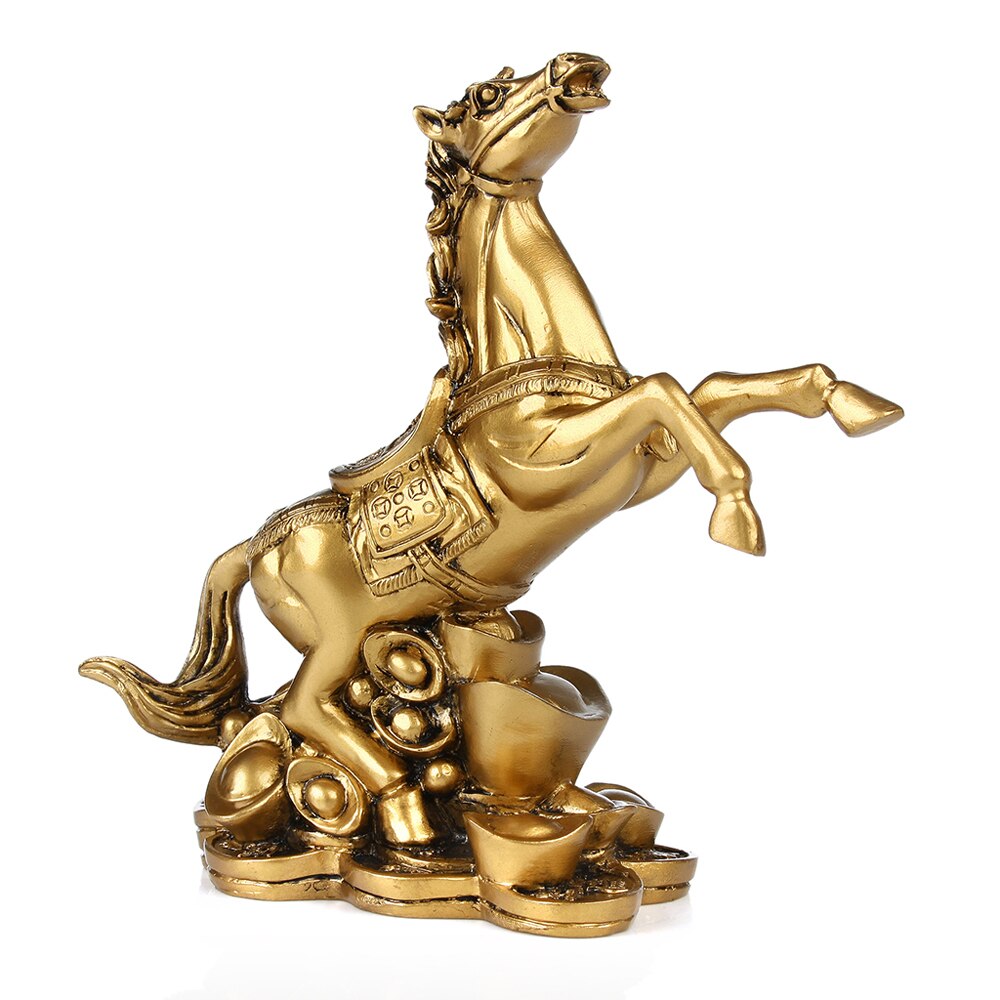 Harz pferd handwerk hause dekorationen retro goldene pferd Statue pferd skulptur büro dekoration zubehör: Bronze-