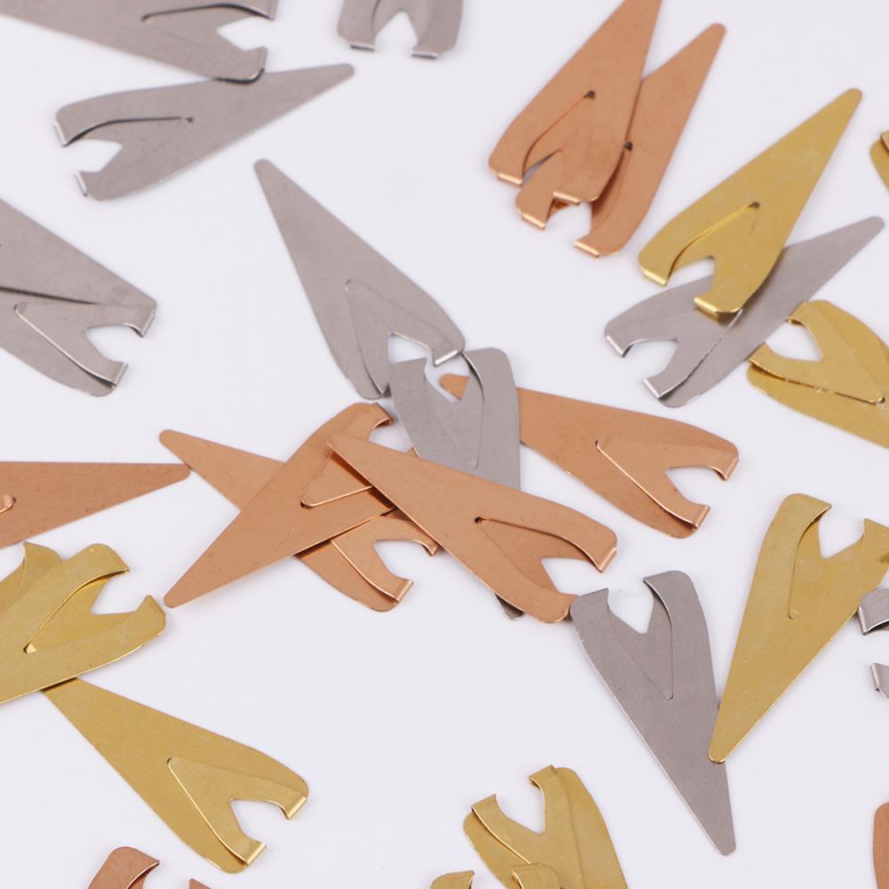 10Pcs Mini Metal Bookmark Paper Clips Page Holder For Book Stationery School