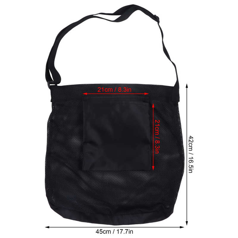 Sac Banane Cueillette Champignons - Filet Respirant - Bandoulière Réglable - Poches Latérales - Polyester Imperméable - Vert Kaki