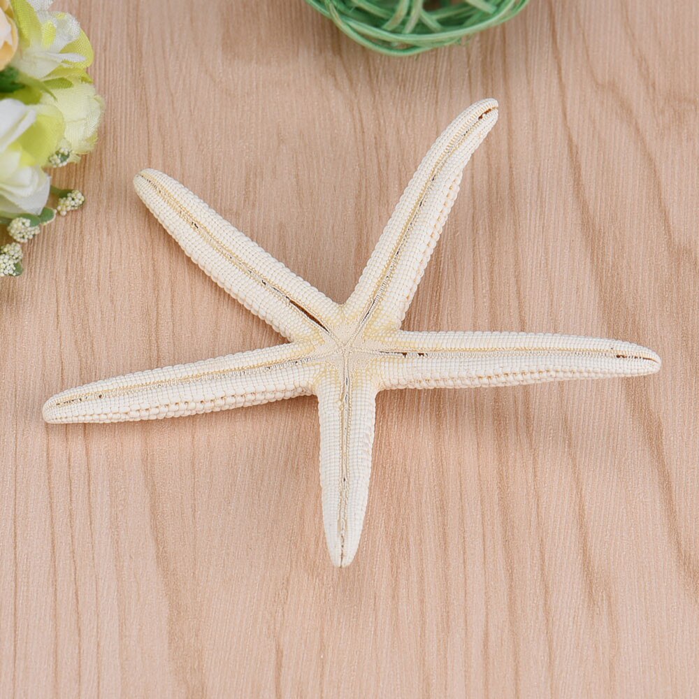 1 Stuk 10-12Cm Wit Natuurlijke Vinger Zeester Craft Decoratie Natuurlijke Zee Ster Diy Strand Huisje Decor