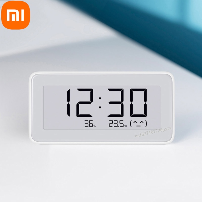 Reloj digital inteligente Xiaomi Mijia BT4.0, reloj electrónico inalámbrico, termómetro, LCD, medidor de temperatura, para interior y exterior