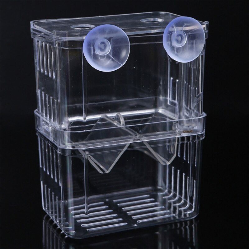 Acrylic Fish Tank Hatchery Case Transparent Aquarium Small Breeder Box Separation Isolation Incubator Boxes with Suction Cups