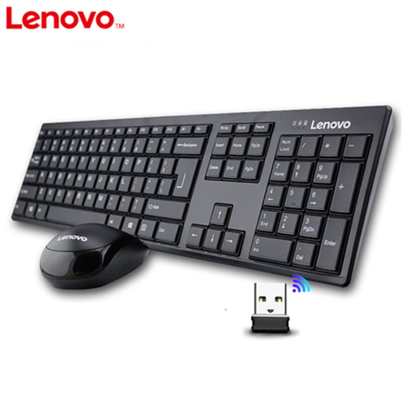 Lenovo original trådlös mus kit  kn100 slim notebook desktop spel mus kit kontor tangentbord mus mini tangentbord mus