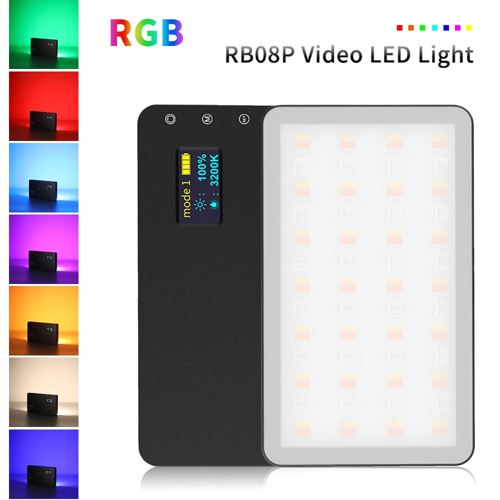 VILTROX Weeylife RB08P Mini Video LED-Licht RGB 2500-8500K Tragbare Füllen Licht Gebaut-in Batterie für telefon Kamera Schießen Studio