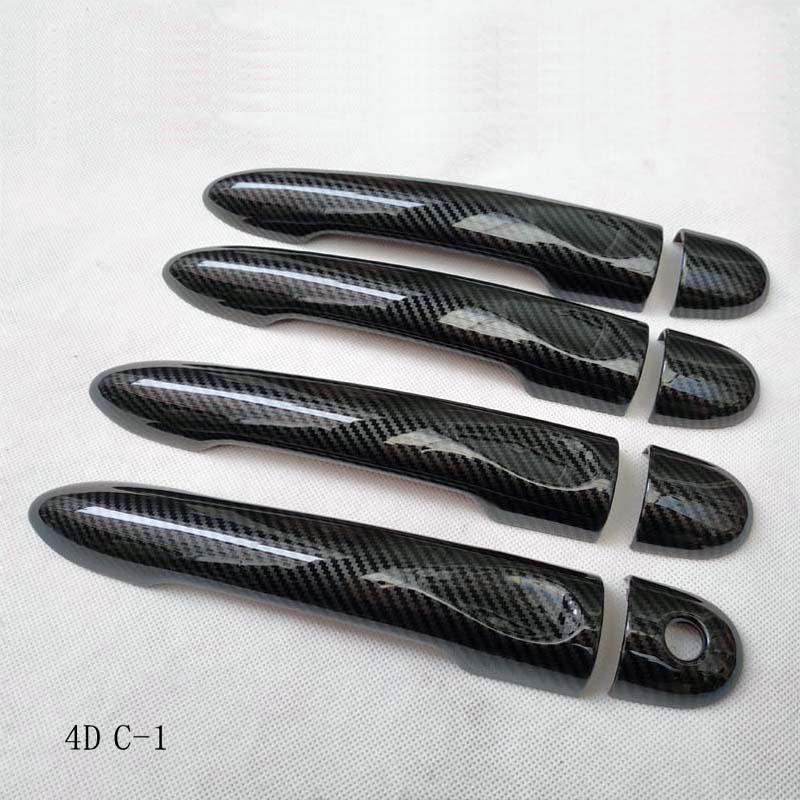 Deurgreep Cover Trim Cap Voor Renault Samsug Sm3 Fluence + Chrome Auto Accessoires Kleur Imatation Carbon Fiber: TQ-4d-c-1