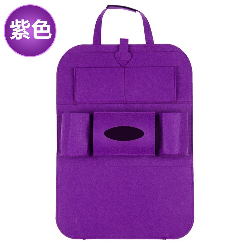 Auto Rugleuning Zak Opbergen Opruimen Seat Organizer Multifunctionele Opknoping Tas Dikke Roze Auto Opbergdoos: Purple (Thick)