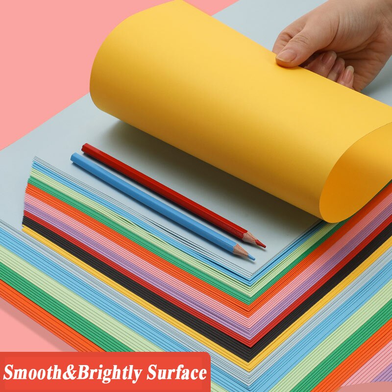 Papel Kraft colorido A3 A4 de 180g, manualidades, fabricación de tarjetas artesanales, papel de copia de , cartón grueso