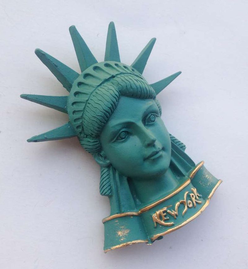 Handmade Painted Statue Of Liberty 3D Fridge Magnet Travel Souvenirs Refrigerator Magnetic Stickers