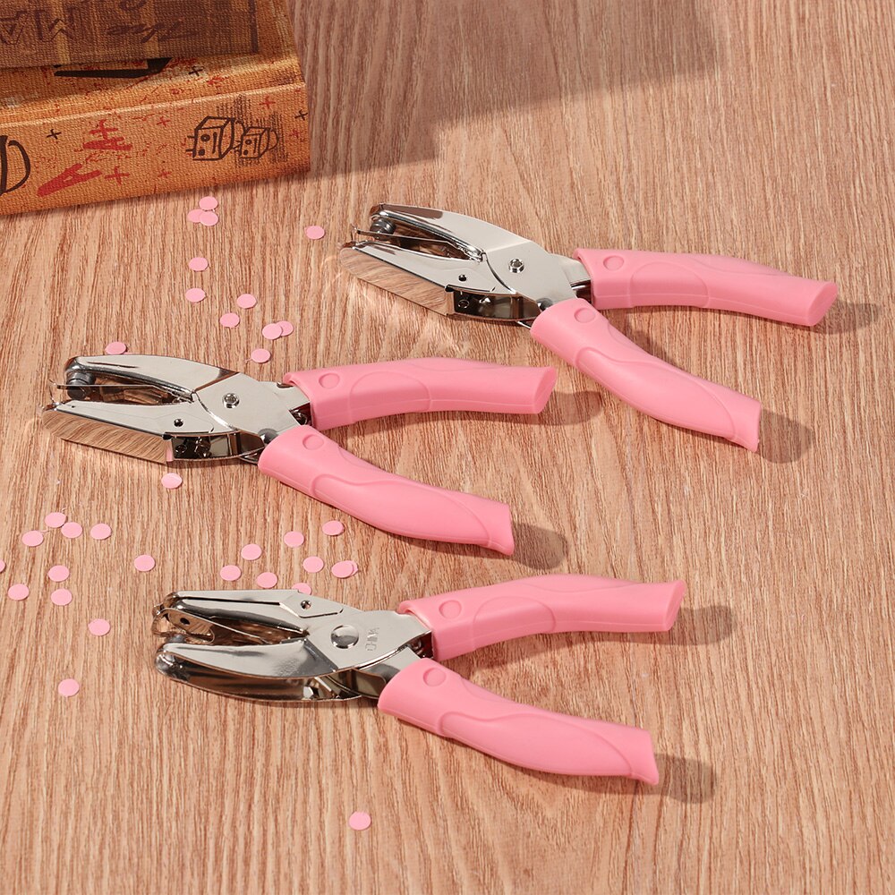 1PC Mini Heart Circle Shape Hole Punch Metal Single Hole Paper Cutter Binding Stationery Scrapbook Hand Tool Office Supplies