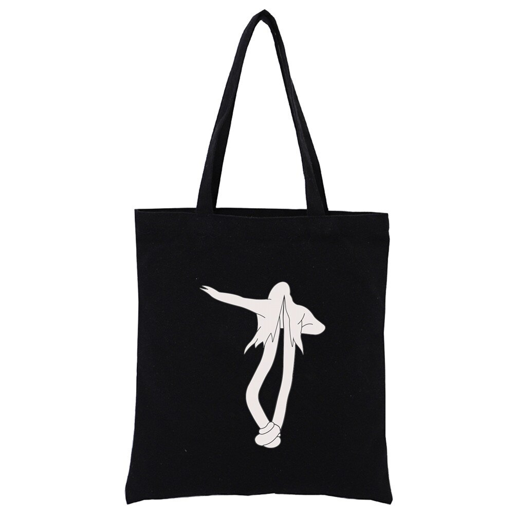 Ghostemane Blac Female Handbags Handbag Canvas Bag Tote Ladies Casual Shoulder Bag Reusable Shopping Bags: B