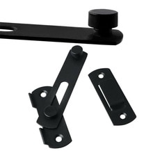 Door Gate Latch Latch 3-Layers Installation Matte Black Stainless Steel