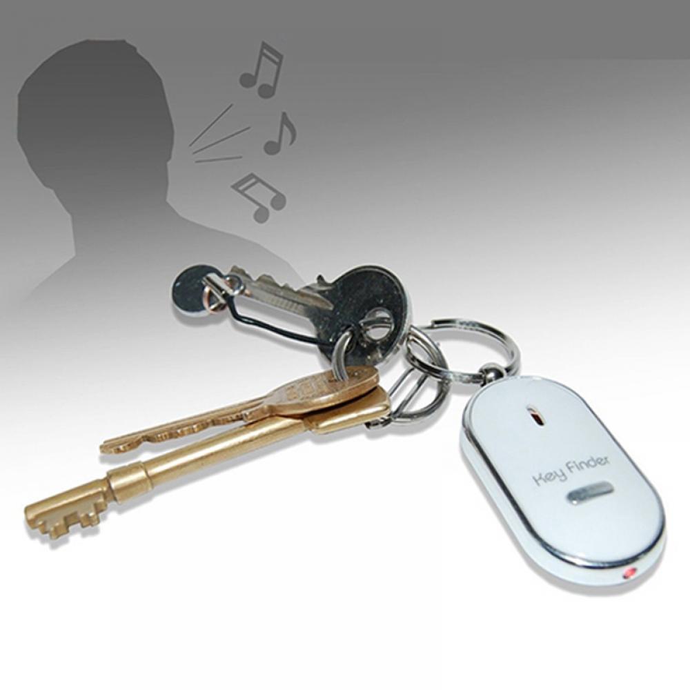 LED Whistle Key Finder Flashing Beeping Sound Control Alarm Anti-Lost Key Locator Finder Tracker with Key Ring Remote Keyfinder