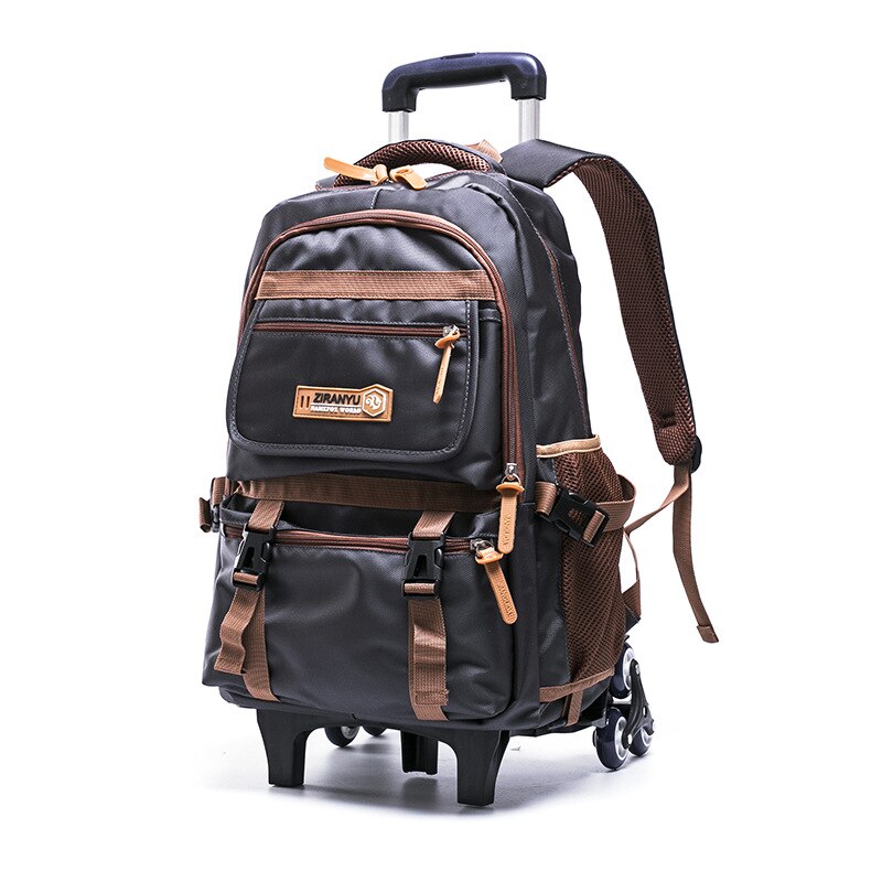 Sac à dos scolaire imperméable à l'eau amovible enfants sacs d'école avec 2/6 roues escaliers enfants chariot cartable livre sacs garçons filles sac