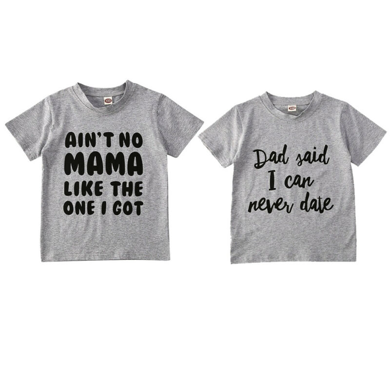 Zomer Peuter Baby Boy Meisje T Shirts Tops Brief Print Korte Mouw T-shirt Tops Katoenen Kleding 1-6 jaar
