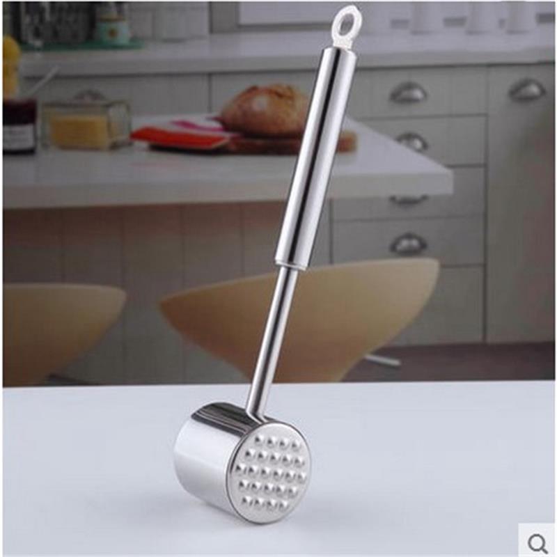 Stainless Steel Meat Tenderizer Meat Mallet Pounder Tenderize Slabs of Steak Pork Kitchen Tools Pyramid-shaped