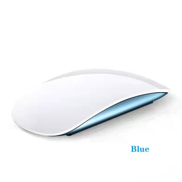 Bluetooth Mouse Arc Touch Magic Mouse Ultra Thin Wireless Ergonomic Silent Mice Rechargeable Optical Mause For Laptop Macbook: Blue Magic Mouse 3