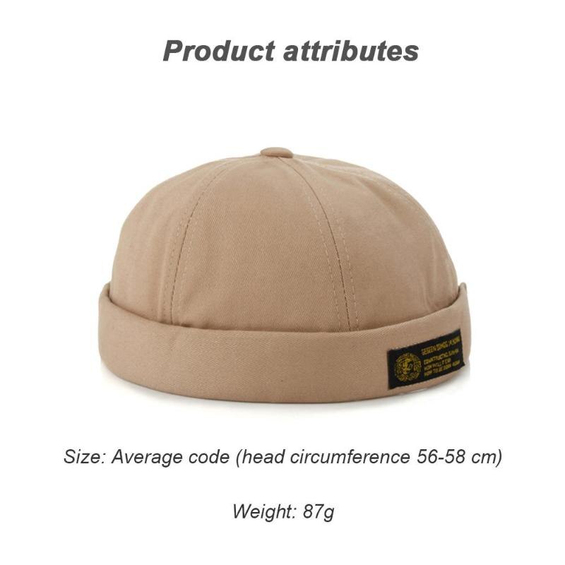 Vintage hip hop mænd kvinder hat vasket bomuld retro kraniet cap justerbar brimless hat udlejer åndbar beanie hat