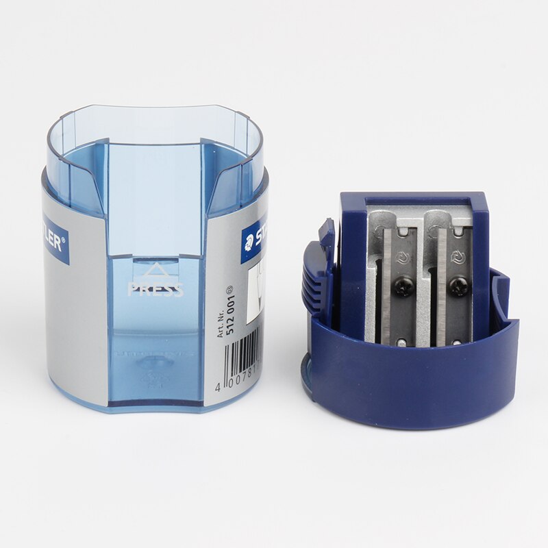 Staedtler-Sacapuntas de doble agujero giratorio, 512 001/002/128 transparencia Multicolor, 8,2/10,2mm, suministros para oficina y escuela, 1 ud.