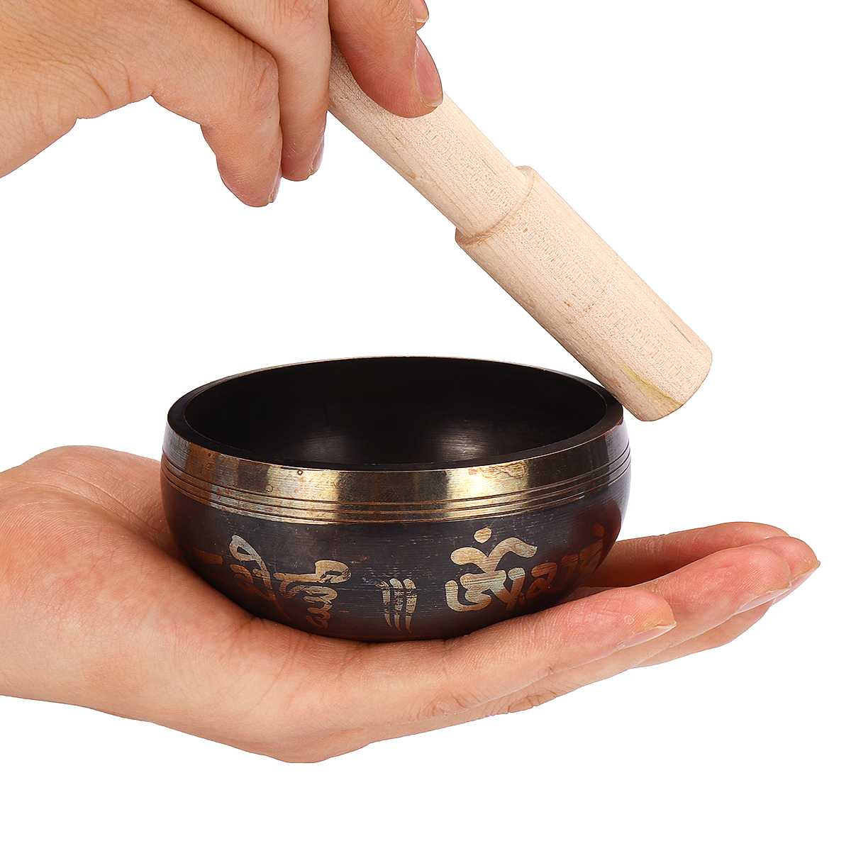 Messing Chime Brons Qing Boeddha Geluid Kom Nepal Tibet Chant Yoga Meditatie Zingen Kom Handwerk Sanskriet Messing Klankschaal