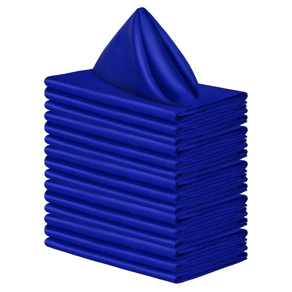 10 stuks bruiloftsdecoratie 30 x 30cm satijnen servetten, zachte herbruikbare dinerservetten, wasbare tafelservetten, hotel: Geel