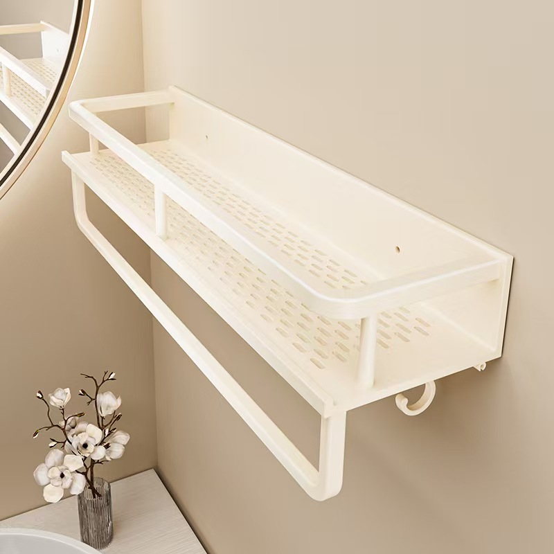 Badkamer Geen Boring Wandplank 30-50Cm Keuken Opslag Organizer Aluminium Shampoo Rack Douche Plank Badkamer Accessoires