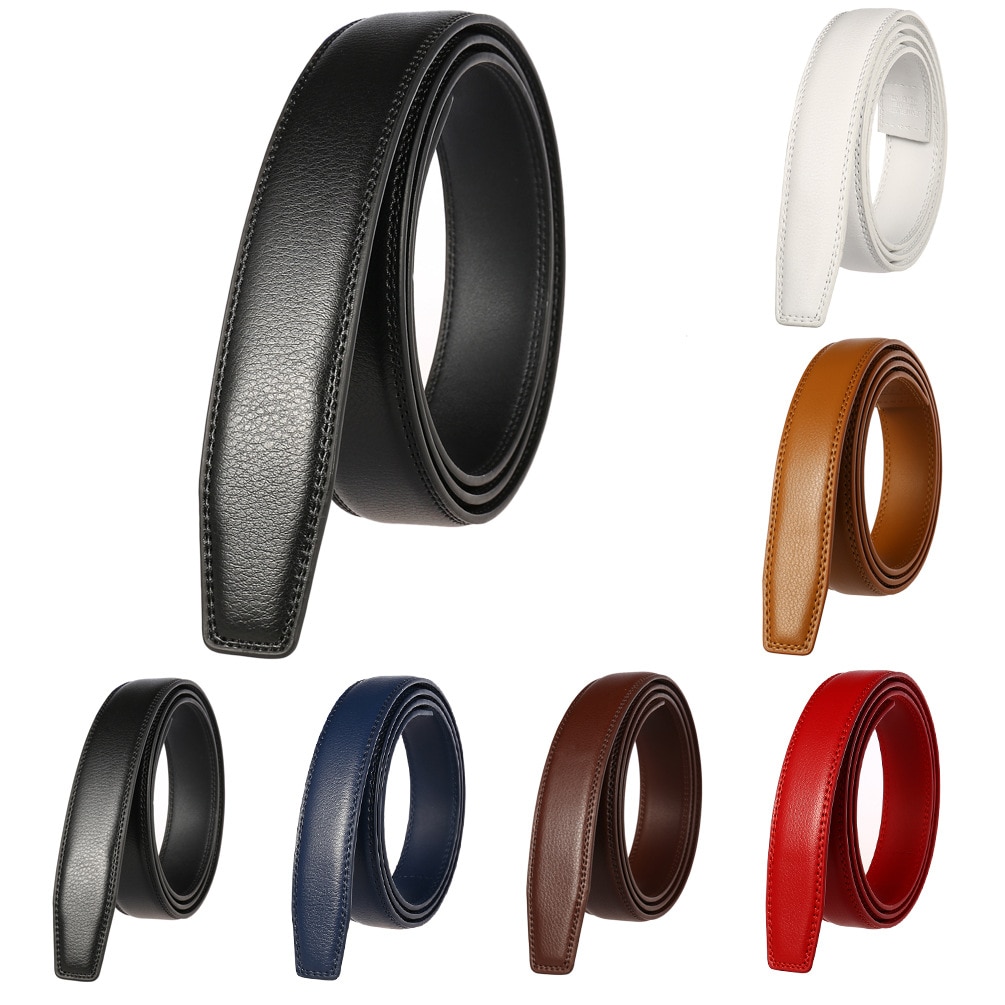 3,0 cm 3,1 cm Breite Ledergürtel ohne Schnalle -Gürtel Herren Hochwertiges Lederarmband 110–130 cm