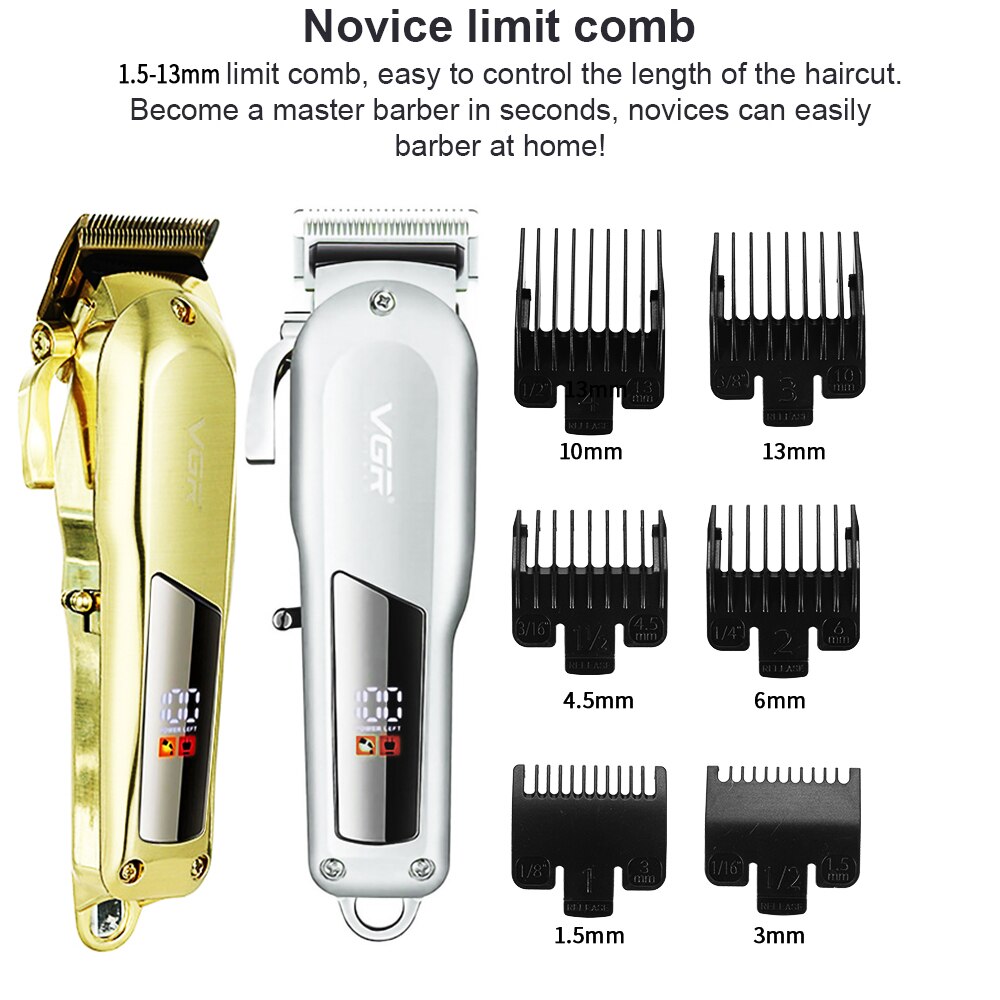 LCD Hair Cutting Machine Cordless Hair Clipper Barber Hair Clipper Electric Hair Clippers Beard Trimmers Mower