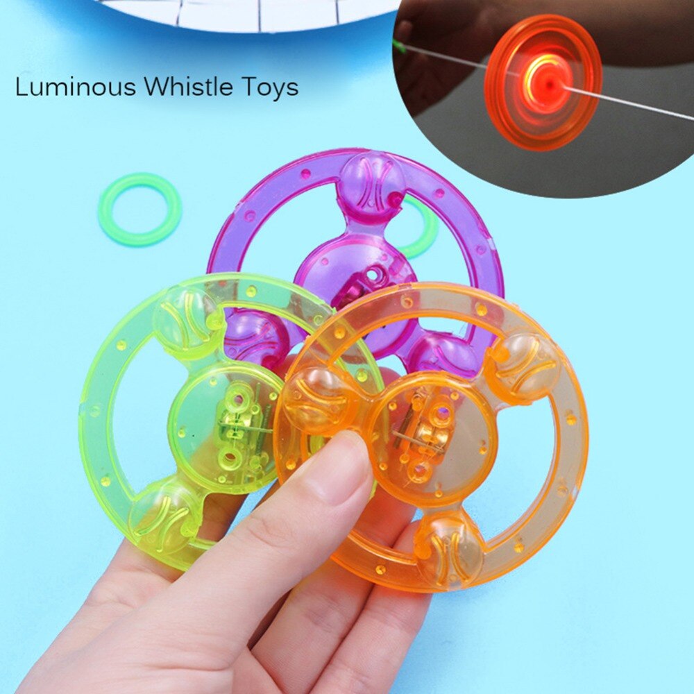 1Pcs Color Random Hand Pull Luminous Flashing Rope Flywheel Toy LED Light Up Toys Novelty For Children&#39;s Birthday Funny