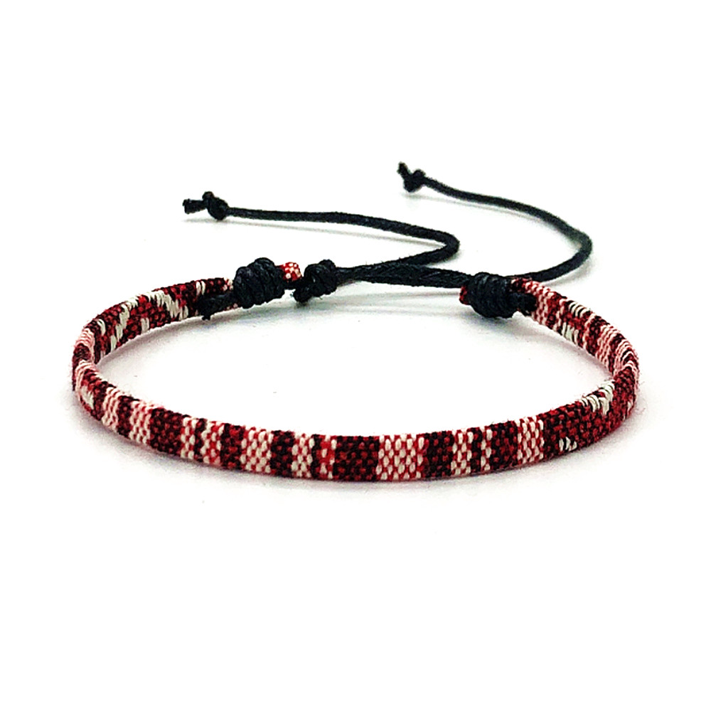 Nueva pulsera de amistad de tela tejida Bohemia Vintage europea para mujer, pulsera trenzada étnica de Nepal, de joyería para hombres y mujeres