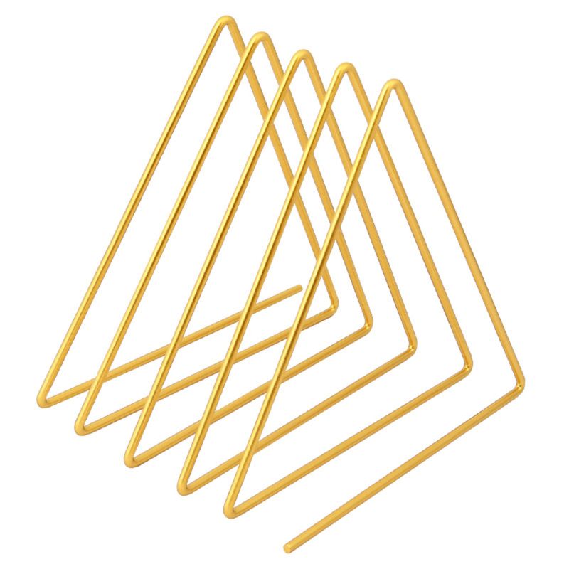 Nordic Triangle Shape Simple Book Support Stand Desktop Storage Rack Shelf Home Decor Magazine Holder T84D: Gold