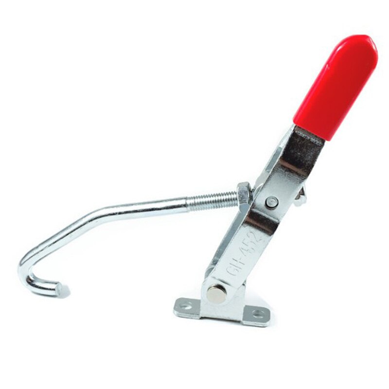 J Hook Type Toggle Clamp 2Pcs 170Kg/375 Lbs Capacity Quick Holding Draw Latch Action Toggle Clamp Pull Hook Type (452)
