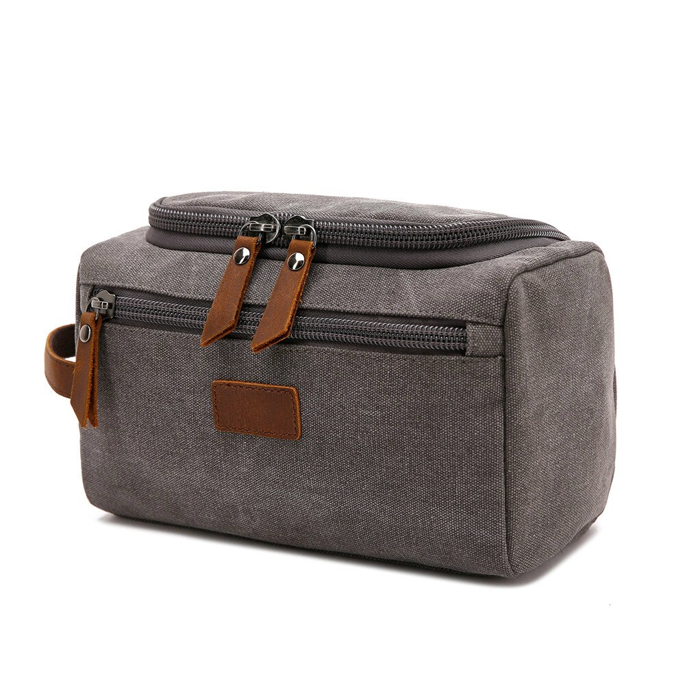 Dei nuovi Uomini di Viaggio Del Sacchetto di Lavaggio di Cortesia Da Barba Dopp Kit Cubetti di Imballaggio Borse Dopp Kit per scarpe di Tela Delle Donne del Cuoio Borsa Da Viaggio sacchetto cosmetico