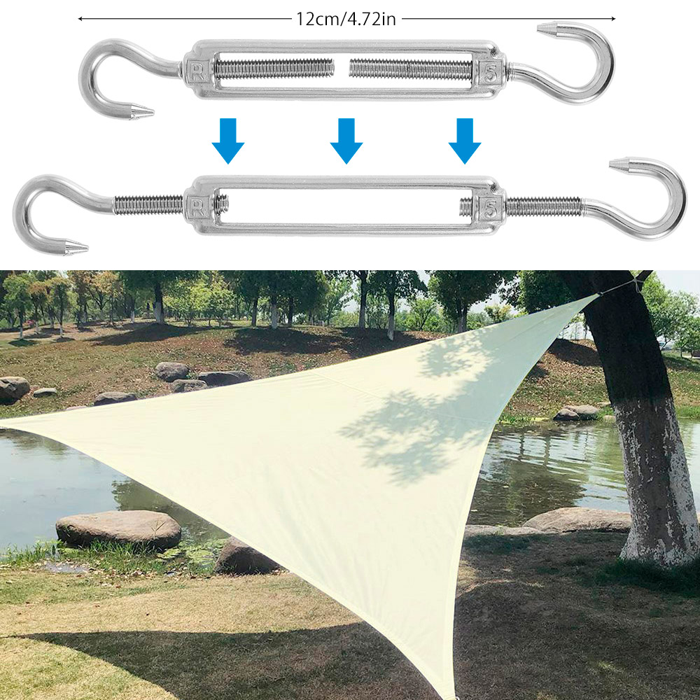Edelstahl Heavy Duty Haken Garten Sonnenschutz Segel Befestigungsset Baldachin Markise Hardware Armaturen M5 Sonnenschutz Segel Befestigungsset