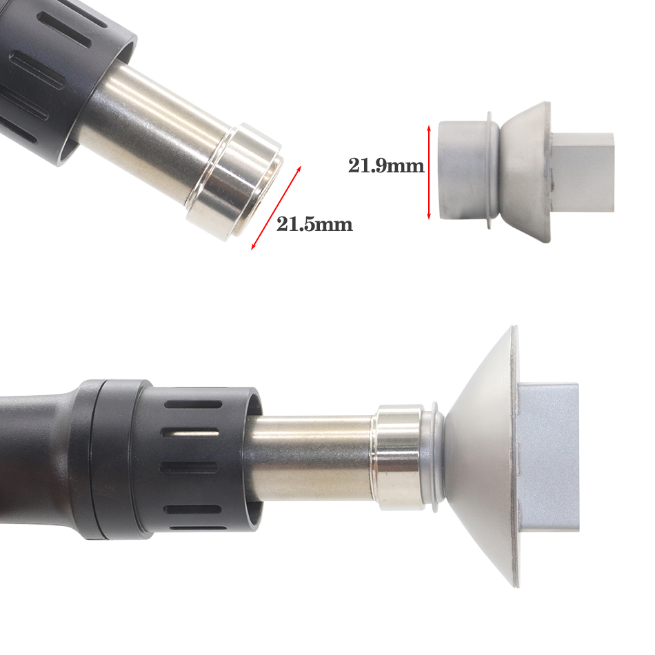 Buse de pistolet à Air rapide 861DW avec bouclier d'air en maille Compatible avec la Station de soudage TR1 856AX 856AE 712 713 TR1300A 45*45