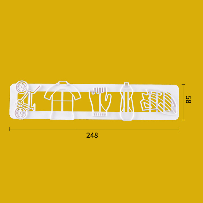 Narzędzia robić pieczenia ciasto piłka nożna Cookie herbatniki wytłaczania masy cukrowej glina drukowanie plastikowa forma: Pomarańczowy