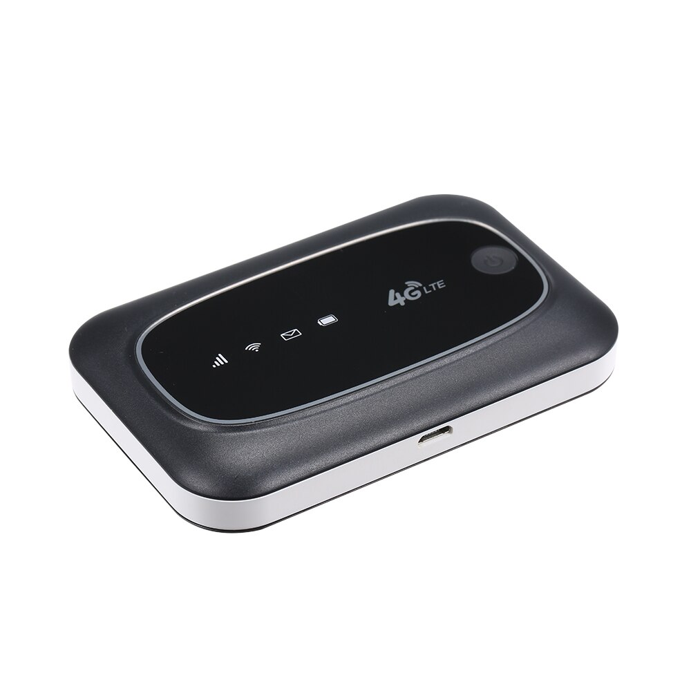 Bærbar 4g lte cat 4 150m unlock mobil wifi hotspot trådløs wifi router simkort brug til kontor/rejse/hjem (sort/hvid)