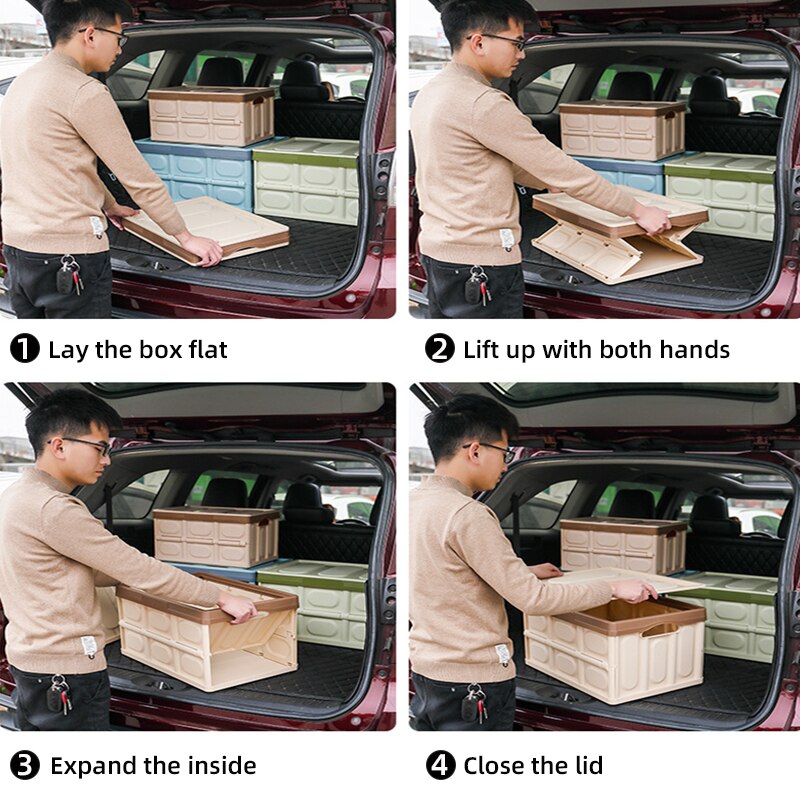 Car storage box Car storage tools Foldable storage box for trunk Multifunctional folding storage box Water storage box 28L