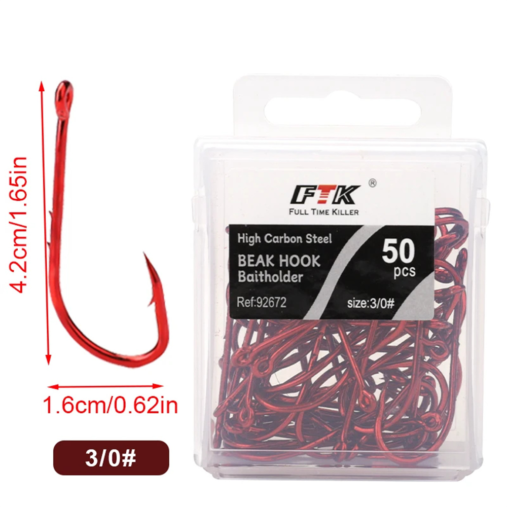 FTK-anzuelos de pesca rojos, Señuelos de pesca con púas de mar, vástago de pico, soporte para cebo vivo, plantilla de pesca de carpa, anzuelos de gusano, accesorios, aparejos: YELLOW