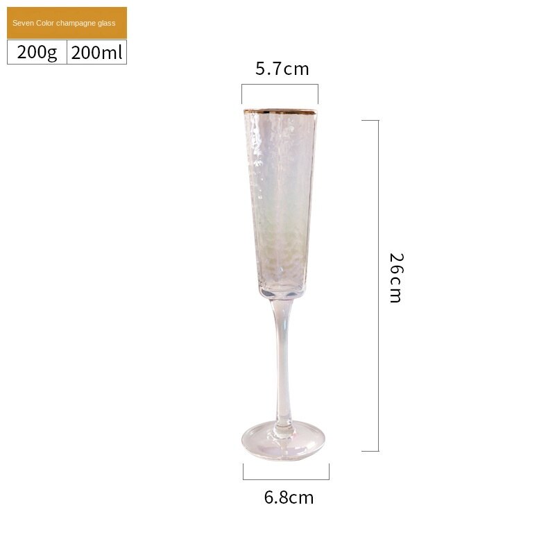 Large Capacity Crystal Glass Cup Small Wine Glass Champagne Cup European-style Tall Transparent Wine Glass Cup LD548: color12