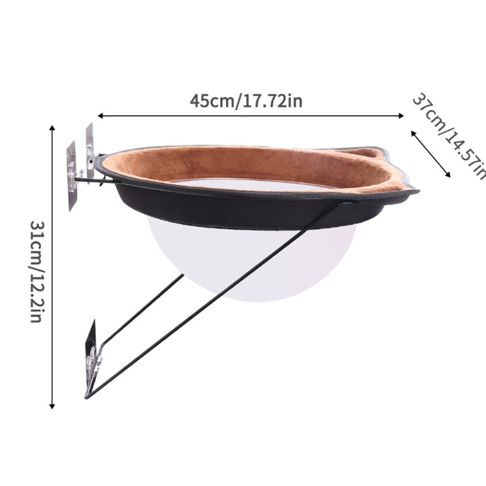 Transparent Space Capsule Cat Hammock Suction Cup Hanging Cat Sunbathing Window Sill Bed Toy Catnip Safety Pet Nest