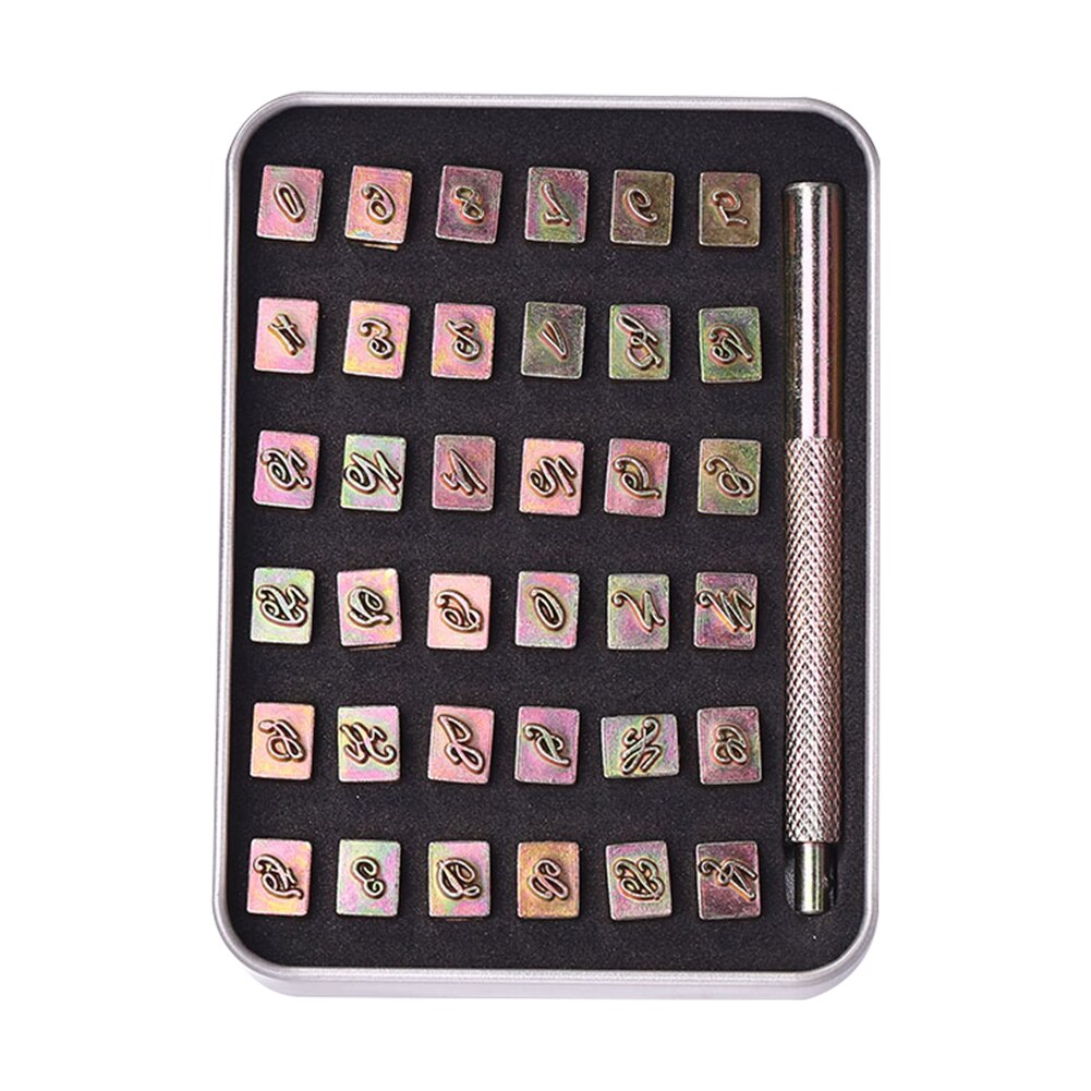26 Alphabet Numbers Zinc Alloy Stamping DIY Leather Punch Tool English Letters Symbols Metal Printing Set Engraving Craft