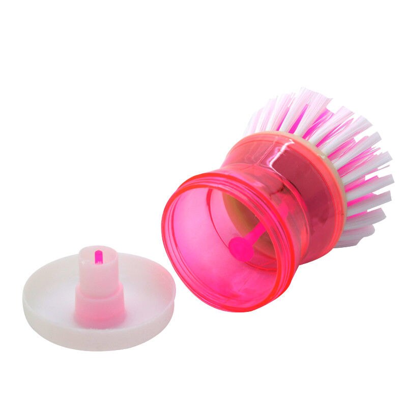 Home Kitchen Washing Utensils Cleaning Pot Dish Brush With Washing Up Liquid Soap Dispenser Wash Pot Brush Kitchen Accessory