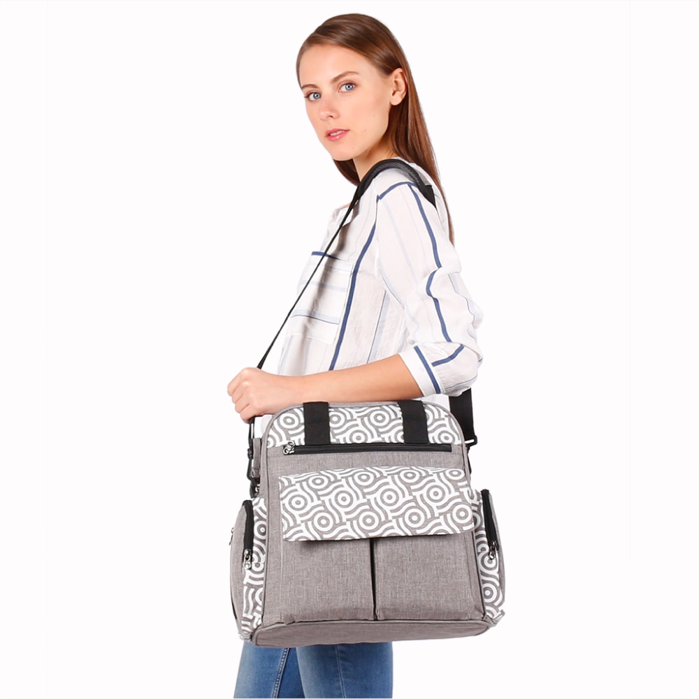 Alameda Convertible Diaper Bag Backpack Large Baby Bag Mummy Maternity Nappy Changing Bag with Stroller Strap for Baby Care