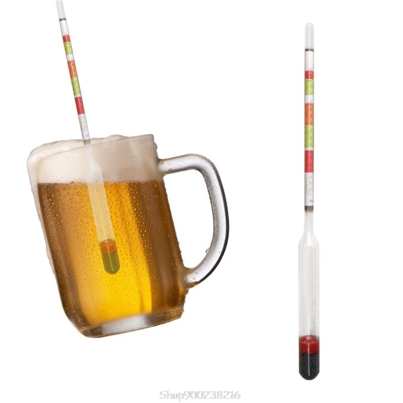 2pcs/set Triple Scale Hydrometer Self Brewed Wine Sugar Meter Alcohol Measuring for Home Brewing Making Beer Au17 20