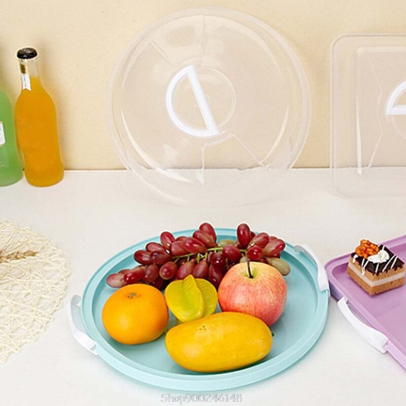 Portable Plastic Round Cake Box Cupcake Dessert Container Case Sealing Handheld Carrier Wedding Birthday Supplies S19