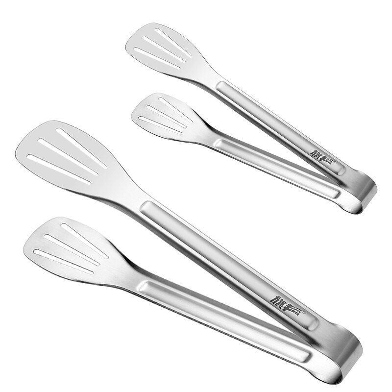Serveringstænger rustfrit stål klip mad tang grill salat brød tilbehør klip køkken madlavningsværktøj brød mini grillværktøj