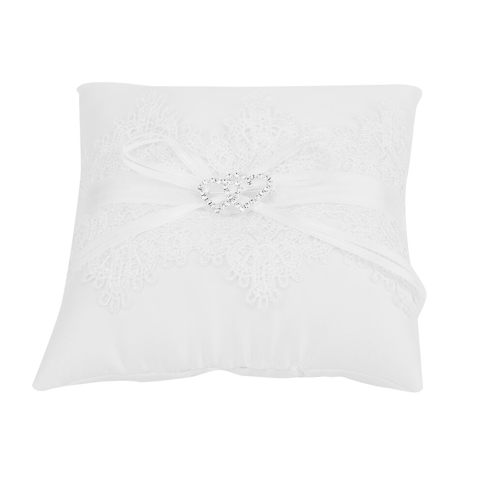 Norsunluu satiini kukka tyttö kori vihkisormus tyyny tyyny pitsi floral